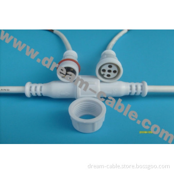 White 5 Cores DIN Waterproof Cable with Screw